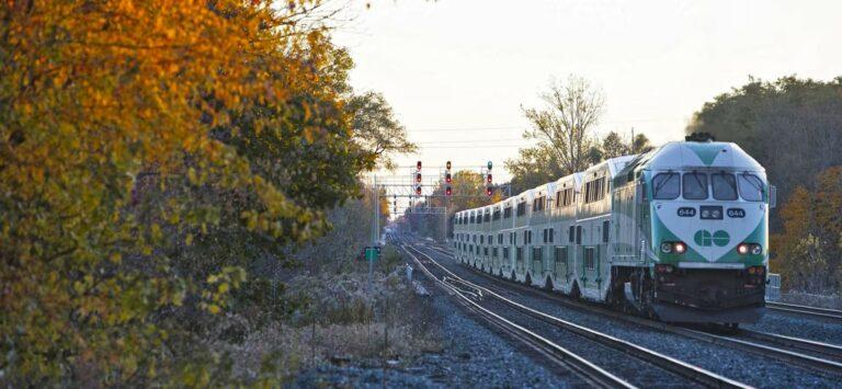 GO Train in Fall