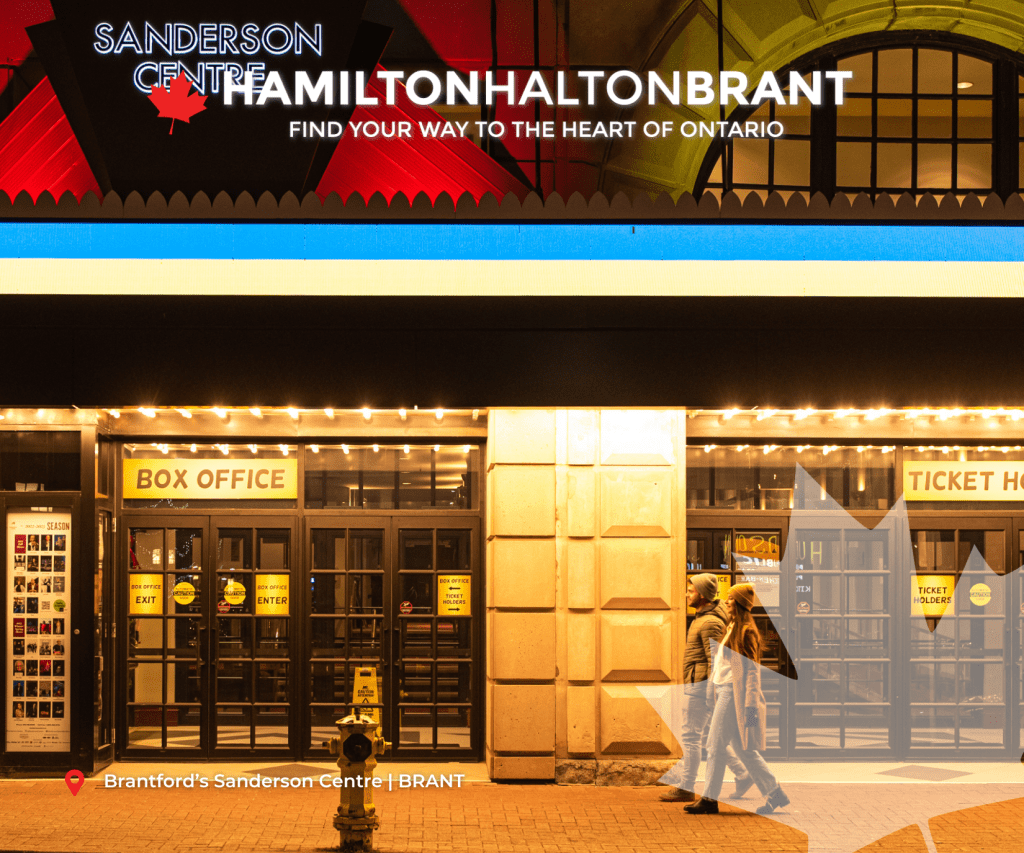 A couple walking to the Sanderson Centre