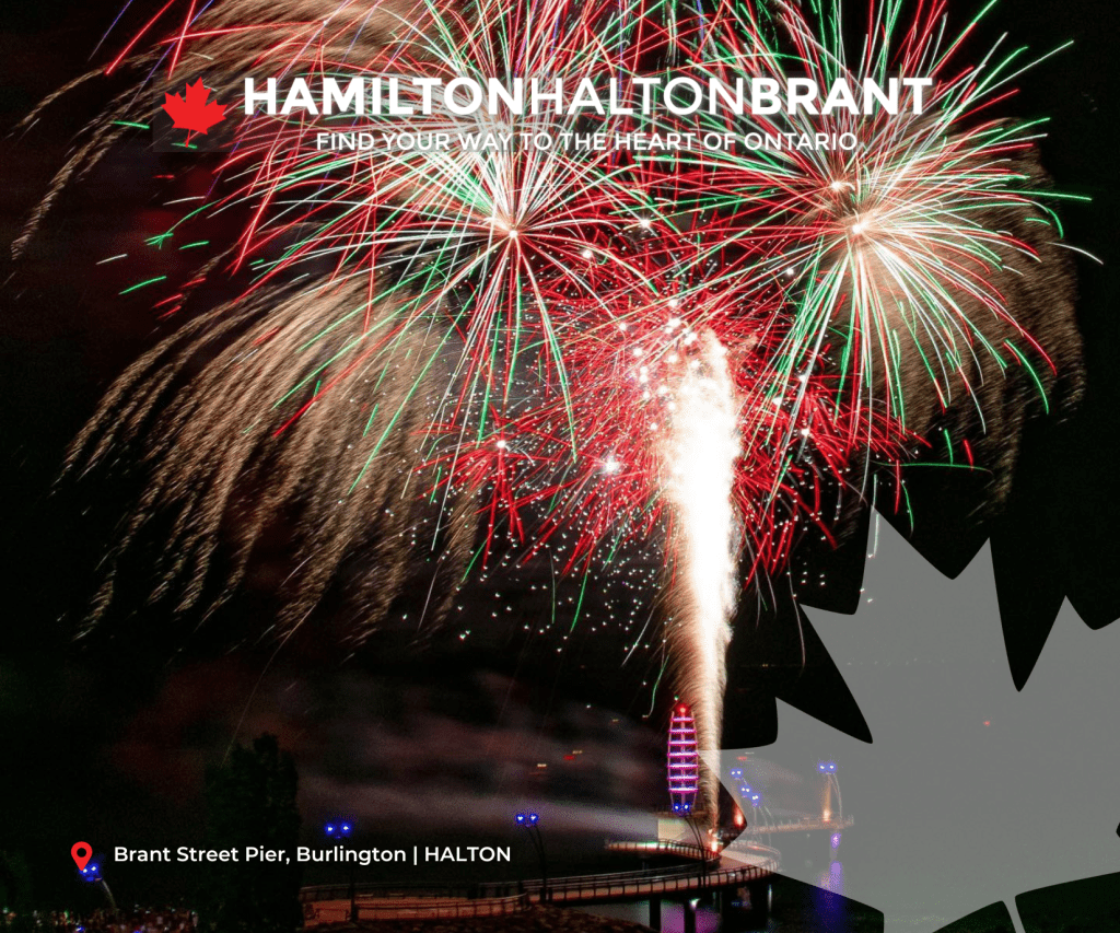Fireworks at Brant Street Pier in Burlington