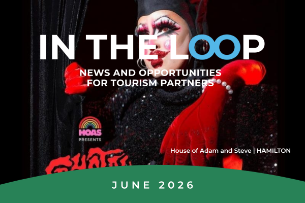 June newsletter header featuring the House of Adam ad Steve in Hamilton